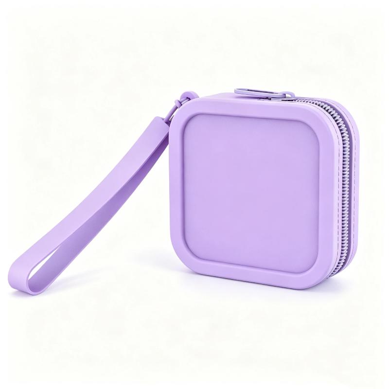 1Pcs Headphone Storage Pouch Travel Carry Bag Silicone Coin Storage Small Pouch Waterproof Zipper Coin Purse For Lipstick Card