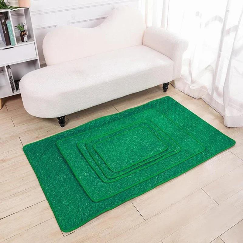 Washable Dog Urine Pad Absorbent Easy Dry Reusable Pet Urine Mat Artificial Grass Dog Pee Pad Puppy Training Pad Pet CarSeat Mat