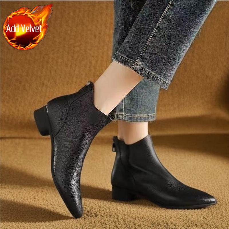 Fashion Woman Short Shoes Zip Elegant With Low Heels Booties Office Plain Sale Fashion 2025 Y2k Comfortable Hot Ankle Boots for Women