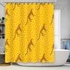 Bright Yellow Leopard Print Shower Curtain Home Decor Waterproof Bathroom Accessories Customizable Size Available
