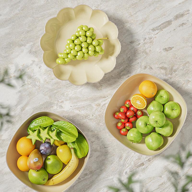 Cream-style Floral PET Snack Storage Box Set