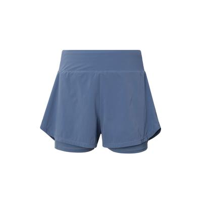Dri-FIT Bliss Einfarbiges Logo Schnelltrocknende 2-in-1 Shorts Damen Unterteile Fen-Blau DX6023-491