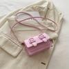 Chic Mini Crossbody Bag for Women - Versatile Solid Color Shoulder Bag with Adjustable Strap, Square Flap & Buckle Closure,