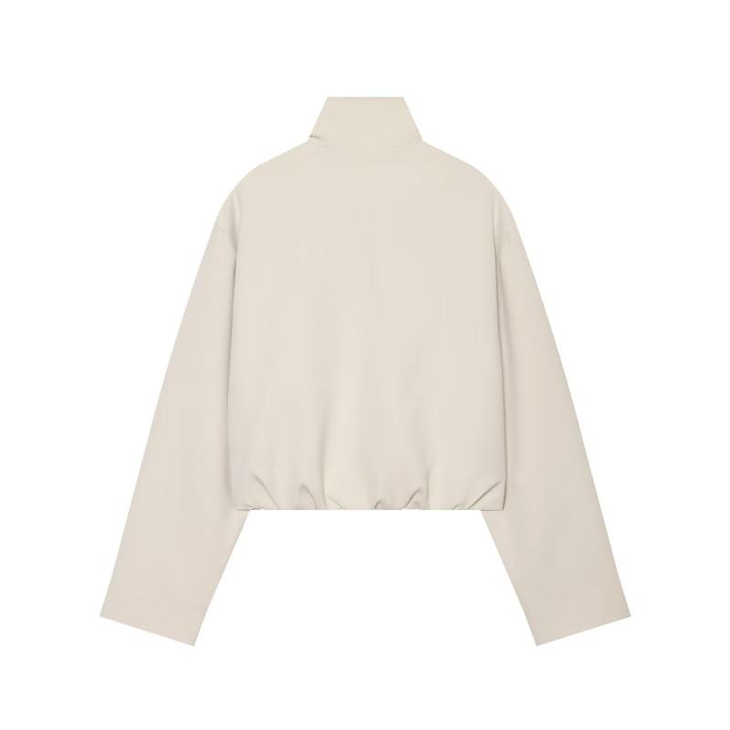 2026 Womens Street Fashion Stand Collar Zip Jacket W05 26232