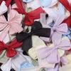 10pcs 4x5.5cm Pearlescent Satin Ribbon Bows Colorful Pleated Bowknots For DIY Wedding Party Clothing Headwear Gifts Decoration