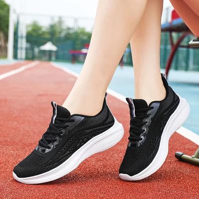 Women Flying Weave Fitness Casual Sneakers Ladies Comfortable Non-Slip Jogging Shoes Lightweight Breathable Summer Running Shoes