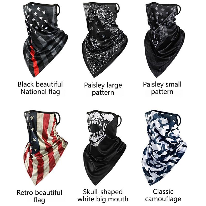 Men Skull Cap Headwrap Bandana Face Shield Running Cycling Outdoor Sports Scarves Summer Cold Ice Motorcycle Face Mask