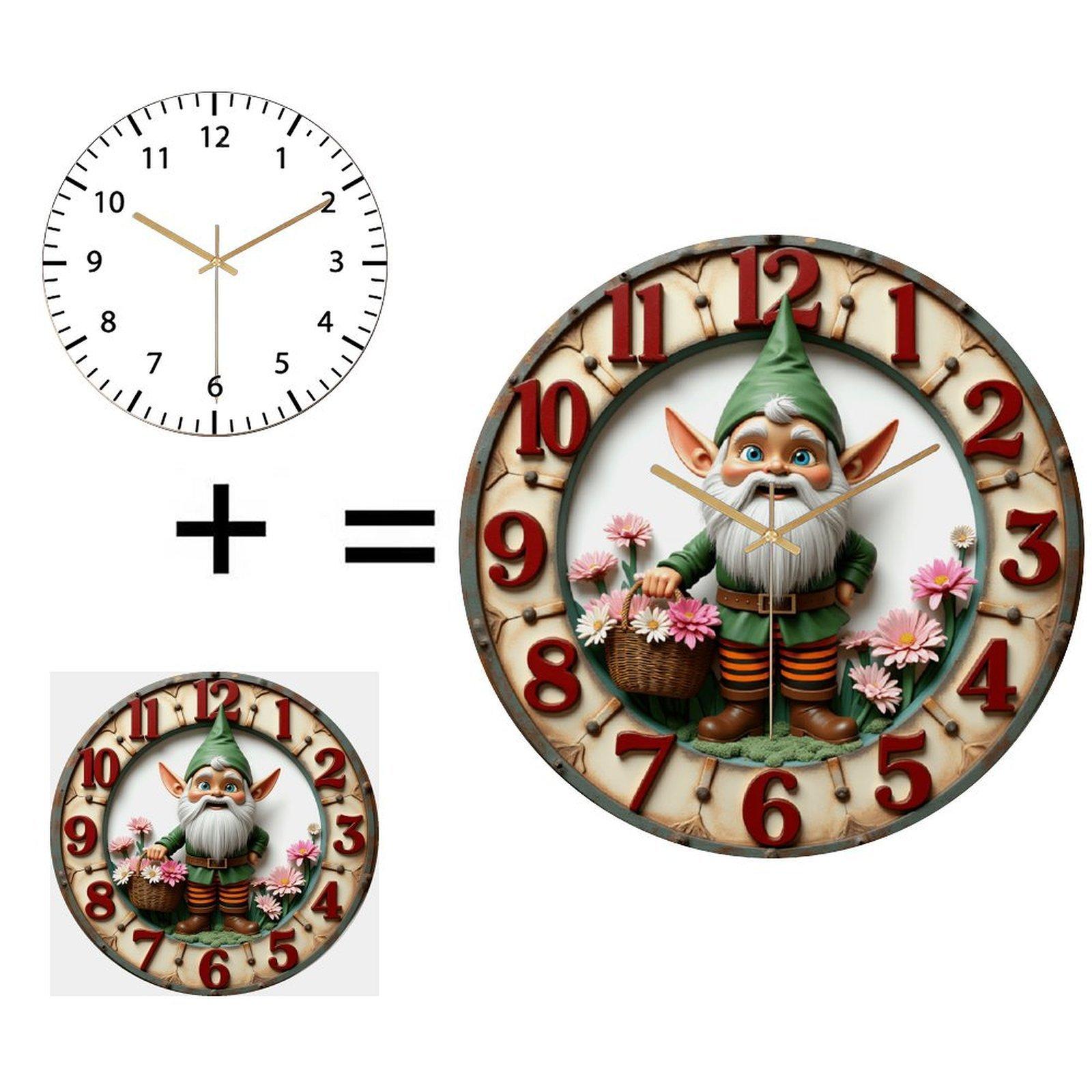30x30cm Round Wall Clock that is Assembled by Skilled and Experienced Workers (White,12 in(30.48cm))