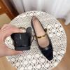 Sheepskin~ French Pointed Tip with Mary Jane Shoes, New Small Inner Height Increase with Skirt, Shallow Mouth Single Shoes for Women