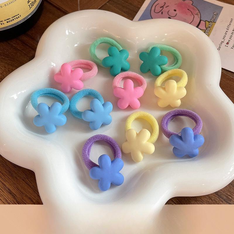 10pc mini faixa de cabelo do bebê kawaii dos desenhos animados floral animal elástico corda de cabelo para a criança menina pequena tumb faixa de cabelo adorável headwear