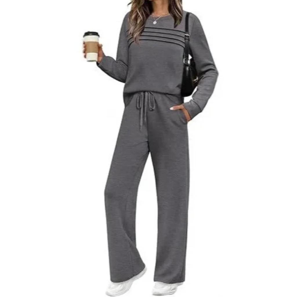 Plus Size Women's Fashion Long Sleeve Long Pants Set Casual Two-Piece Suit New Autumn Collection Comfortable Sets