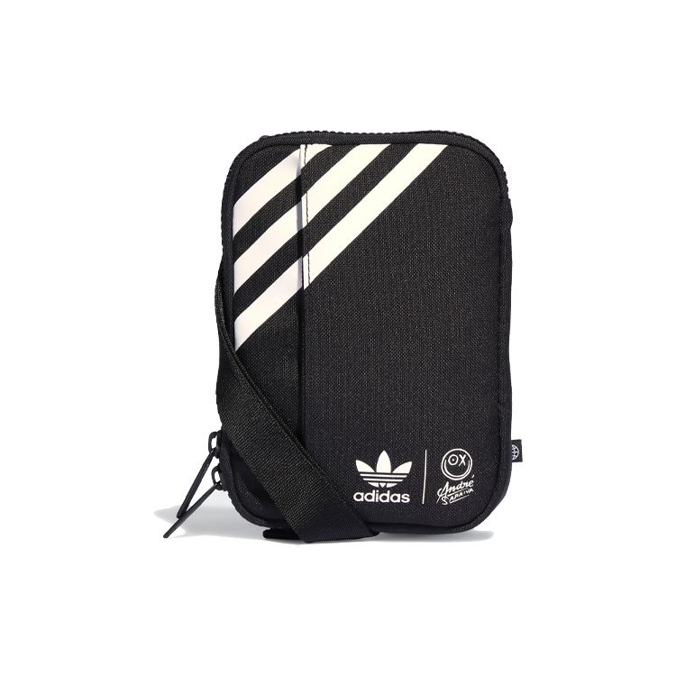 Adidas Originals Trefoil Sports Casual Logo Zipper Polyester Shoulder Crossbody Bag Unisex bags Black HZ7258 Black