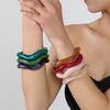 Punk Irregular Acrylic Opening Bracelets for Women Fashion Unique Resin Chunky Cuff Bangle Female Party Daily Jewelry
