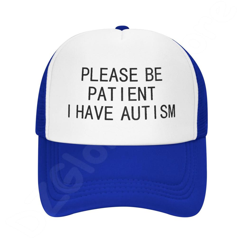 Please Be Patient I Have Autism Letter Casual Washed Cotton Baseball Cap Men Solid Denim Dad Hat Visor Outdoor Trucker Caps