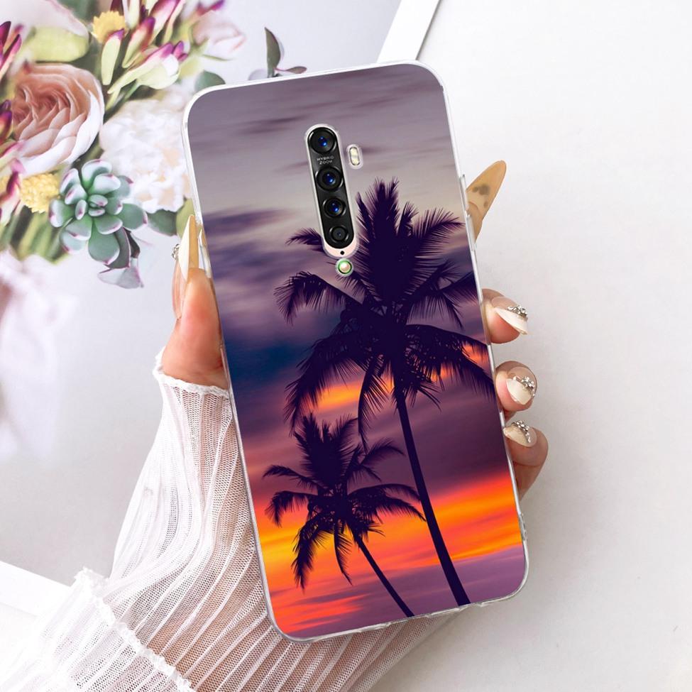 Clear Casing For Oppo Reno2 CPH2577 Phone Case For Oppo Reno 2 Cover Fashion Butterfly Funny Cute Painted