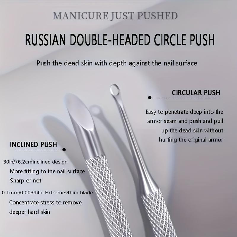 Xiaomi 2pcs Professional & Use Double-Headed Angled Stainless Steel Nail Tool Precision Trimmer & Cuticle Care with Dead Skin Remover