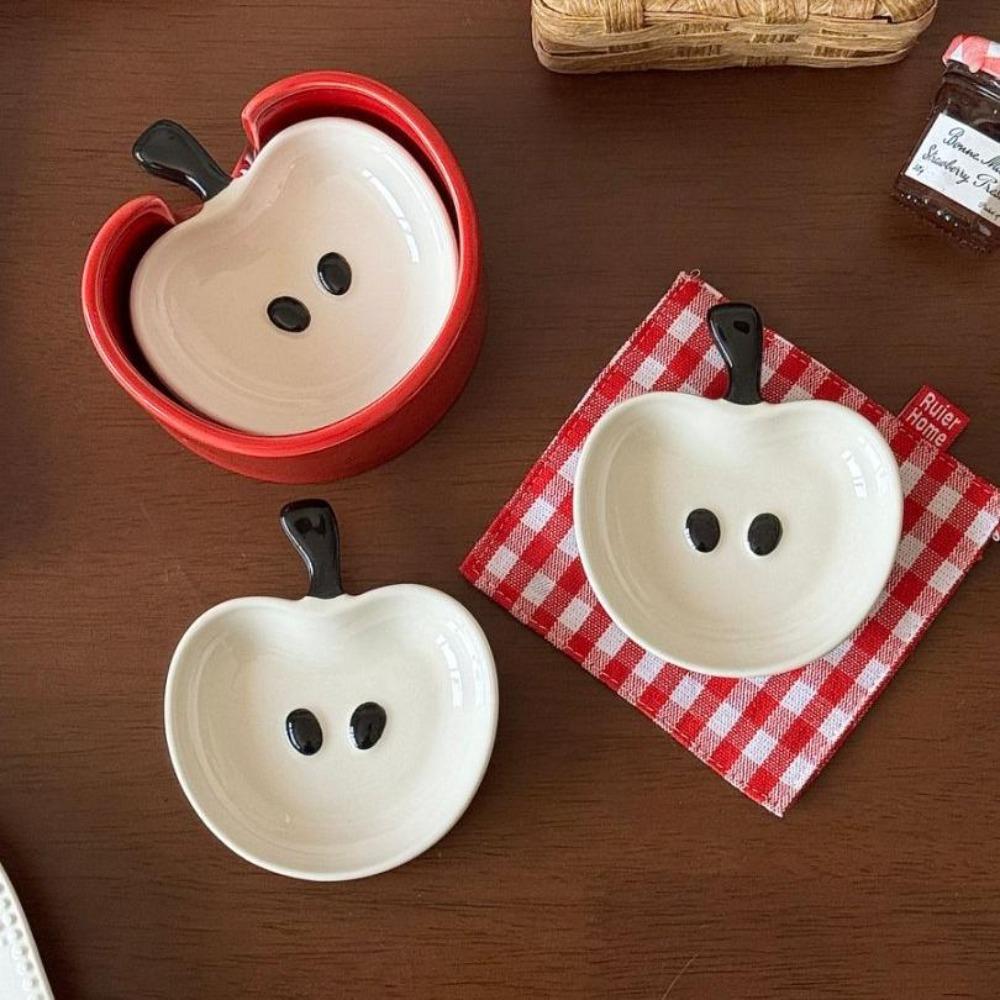 Underglaze Color Dipping Dish Ceramic Seasoning Dish Fruit Shape Sauce Dish Set  Hotpot
