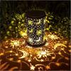 Solar Outdoor Hanging Lights, Dragonfly Hollow Decorative Lights, IP65 Waterproof Courtyard LED Garden Lights, Exquisite Courtyard