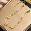 Stainless Steel Butterfly Bracelet, Light Luxury Niche Design, Flat Snake Bone Chain Ins Wind Versatile Collarbone Chain Jewelry