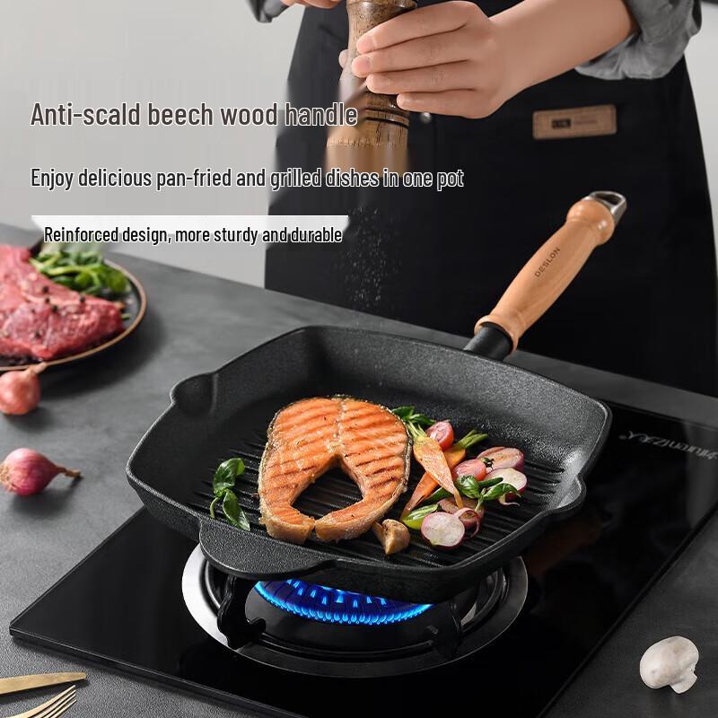 

DESLON 26cm Non-Stick Cast Iron Frying Pan