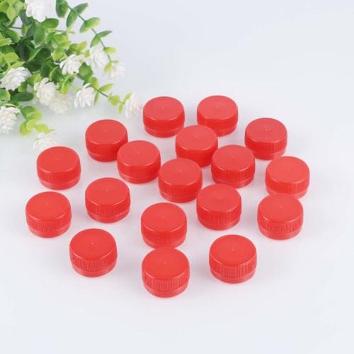NUOLUX 100 Pieces Colorful Plastic Bottle Caps, Perfect for Drawing and Crafts, Red