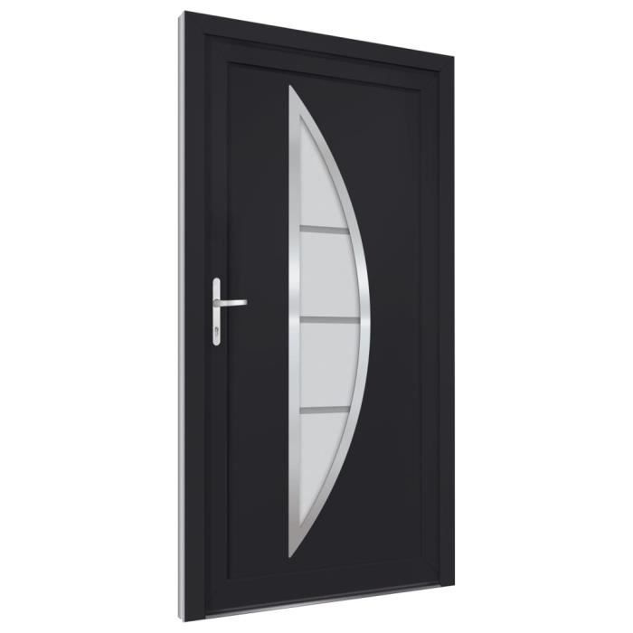 VidaXL Porte d'entrée anthracite 108x208 cm PVC 3187878