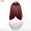 Momo Ayase Cosplay Wig 43cm Short Red Brown Wig Cosplay Anime Cosplay Wigs Heat Resistant Synthetic Wigs + Wig Cap