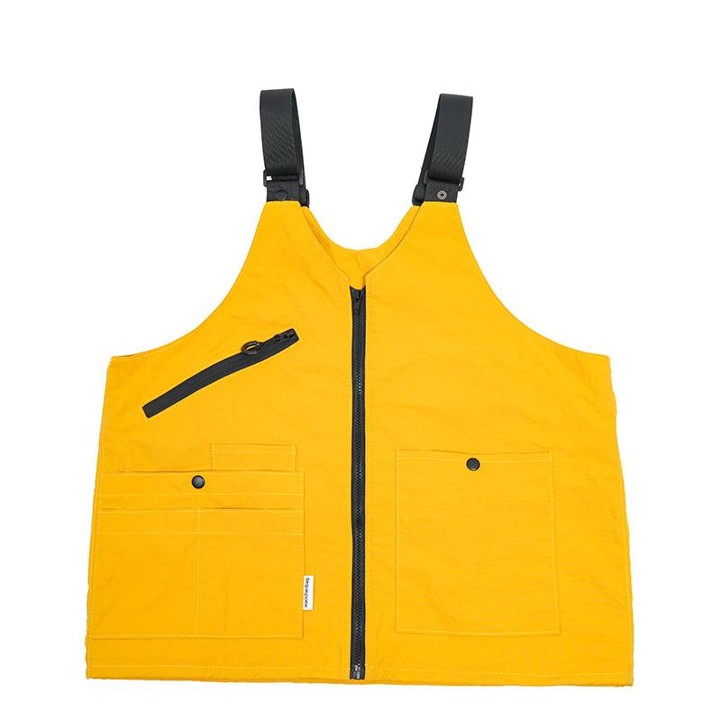 

Tactical Techwear Dual-purpose Cargo Vest Man Woman Outdoor Camping Wearable Waterproof Shoulder Bag Hip Hop Alterable Waistcoat One Size жёлтый