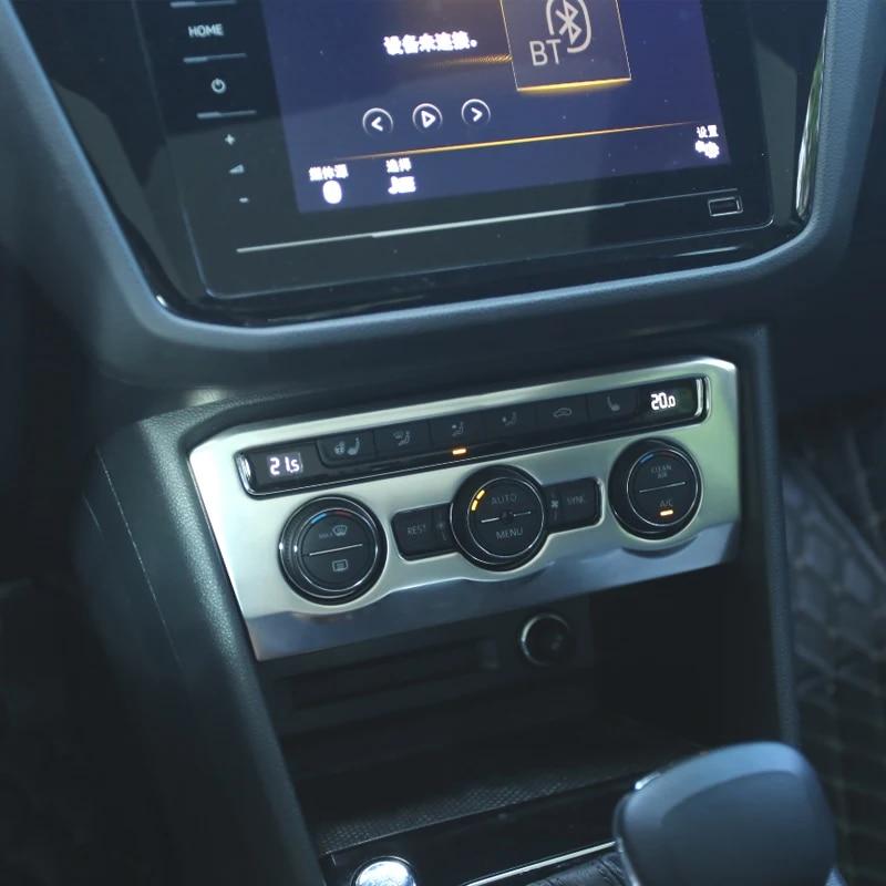 My good car Edelstahl Auto Klimaanlage Panel Patch Abdeckung dekorative Aufkleber für Volkswagen Tiguan L -2017