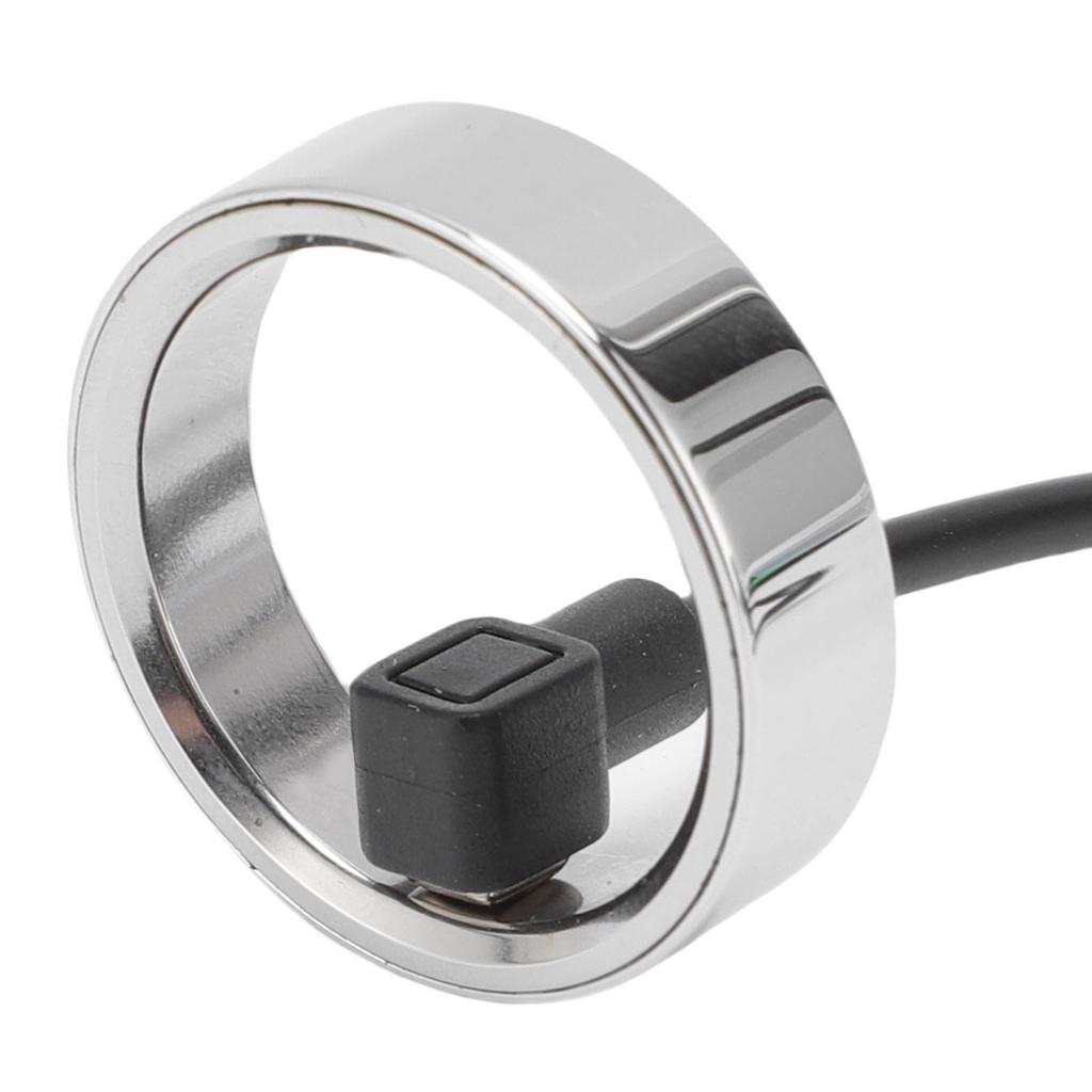 Smart Ring Fitness Tracker Stainless Steel IP68 Water Proof Wearable Smart Ring with APP for Men Women Silver Type 7