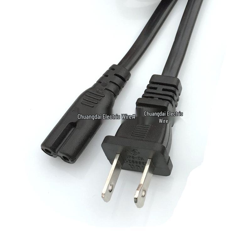 UL Certified Polarized Two-Pin Figure-8 Male-Female Extension Cord