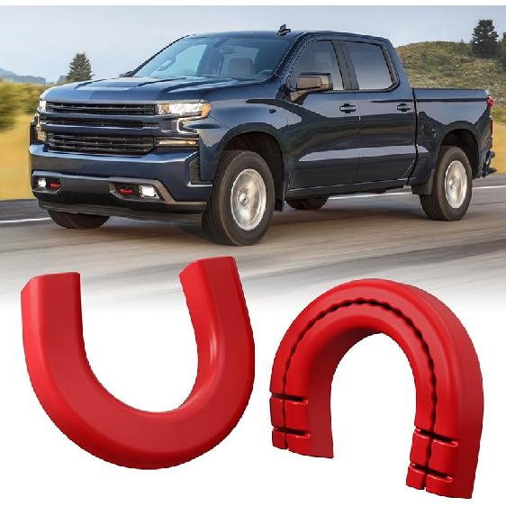 Long Tow Hook Covers For Silverado 1500 2007-2026/GMC Sierra 1500 2007-, Front Tow Hooks Covers Compatible With Chevrolet Silverado 1500 Accessories