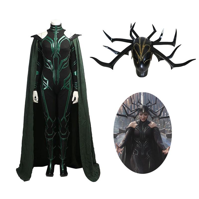 Goddess Of Death Hela Costume Set For Women Thor Ragnarok Cosplay Outfit