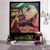 Retro Music Gorillaz Good Quality Anime Tapestry Hanging Tarot Hippie Wall Rugs Dorm Wall Hanging Sheets
