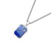 Rectangular Geometric Pendant Necklace Stainless Steel Jewelry Stones Jewelry