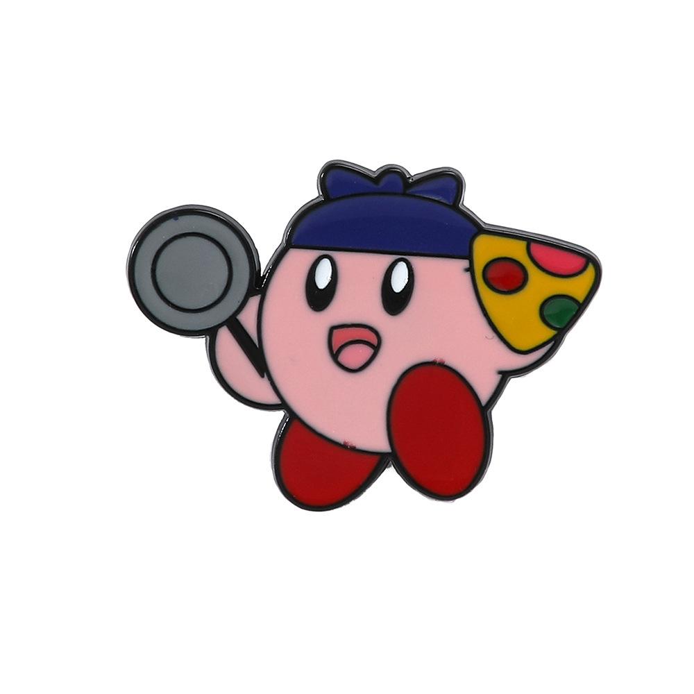 Cute Cartoon Kirby Brooch Alloy Material Cartoon Character Design Oil Droplet Process Xz3084-1 Xz3084-2 Xz3084-3 Xz3084-4 Xz3084-5 Xz3084-6