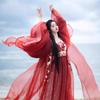 Традиционный китайский девятихвостый лис Вышитый набор Hanfu Платье с длинным рукавом Верхняя одежда Пояс Юбка Женский
