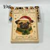 Weihnachts-Adventskalender 2026 Eule/Hund Kalender, 24 Tage Countdown mit Mini-Tierfiguren-Box-Ornamenten, PVC Sammelfiguren für die Feiertage