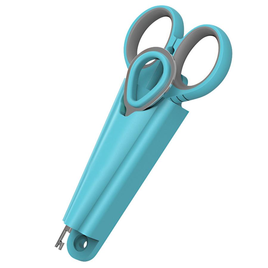 

Многофункциональные ножницы для лески FTK (с ножницами, ножничным зажимом и устройством для снятия крючка) - Незаменимый аксессуар для любителей рыбалки. синий