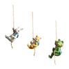 Miniature Size Animal Climbing Ornament Figurine Design Climbing Animal Statue  Balcony Decor