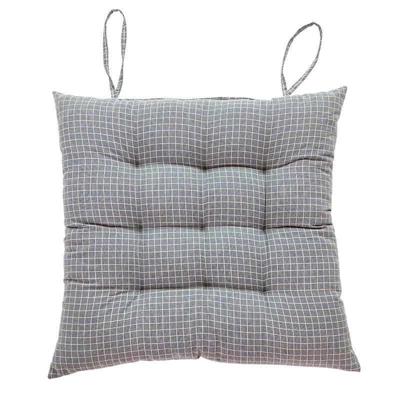 Linen Pearl Cotton Cushions Office Student Chair Mat Square Stool Backrest Pillow Non Slip Cushion for Household Dining Chairs Breathable All Seasons
