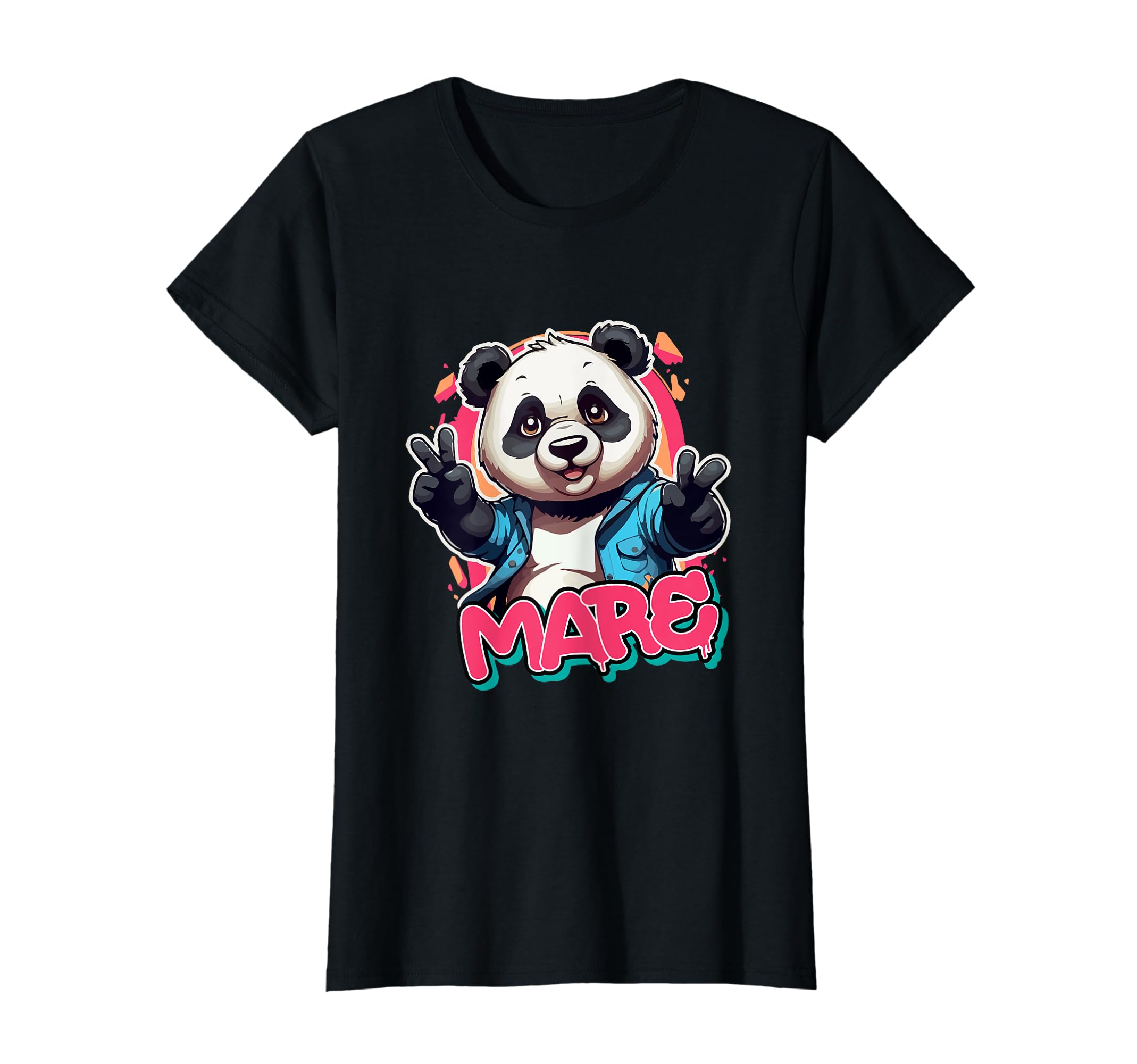 

MARE - Beautiful girl name with adorable Panda T-shirt