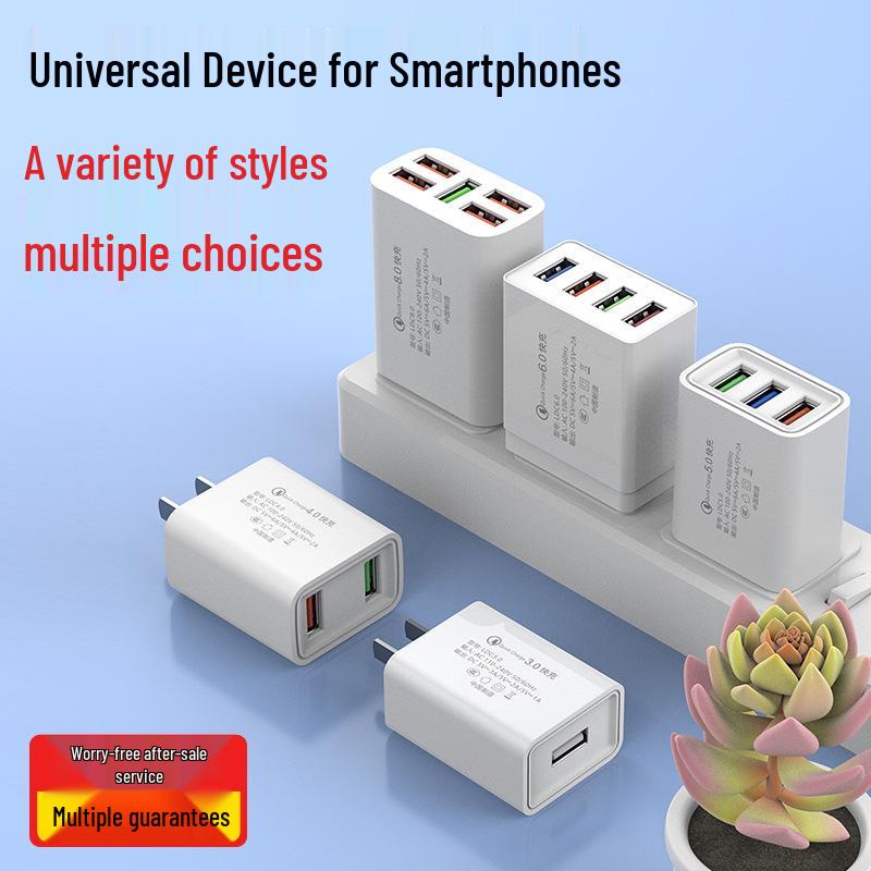 Universal Fast Charging Multi-Port USB Charger for Android, Huawei, Xiaomi, Vivo, and OPPO Devices
