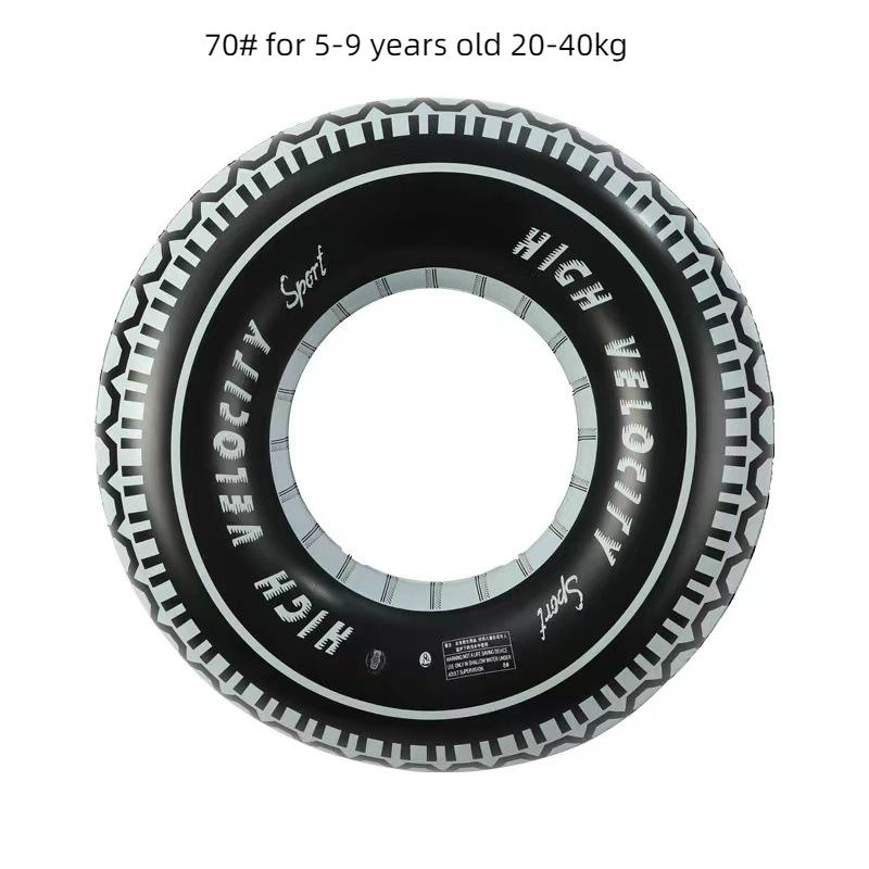 Black Wheel Tire Swimming Ring Adult Kids Inflatable Pool Float Tube Circle Summer Water Toys Air Mattress Boia Piscina