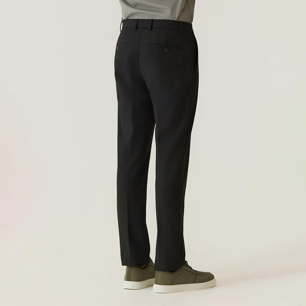 FERRAROMILANO Cotton Blend Stretch Slacks Black (Am0Fbps30139)