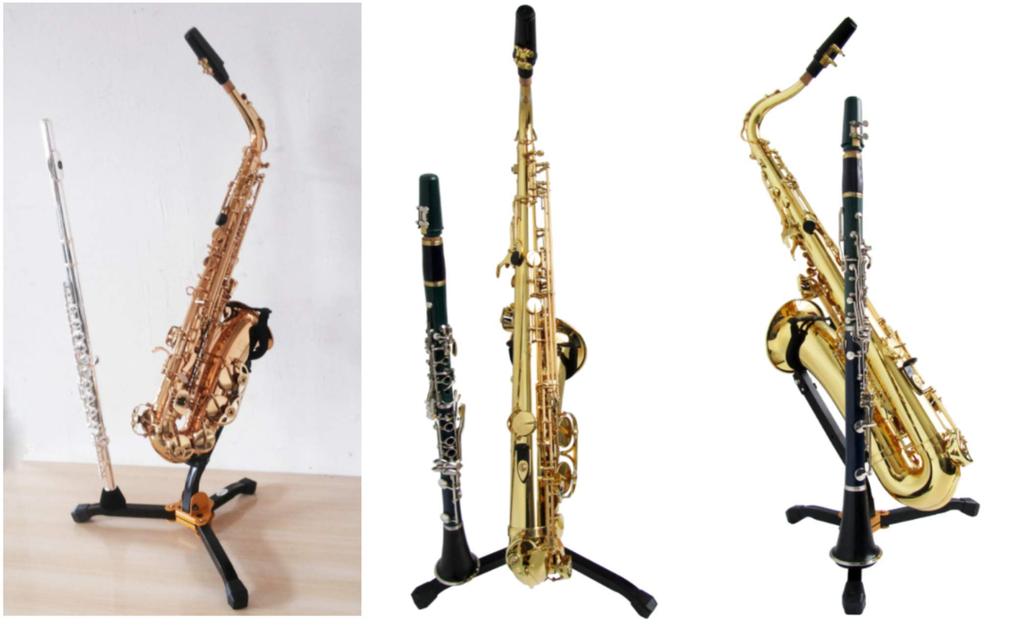 heizi Saxophone Stand, Fits Alto Sax, Flute, Tenor, Soprano, and Two Saxes, Switchable