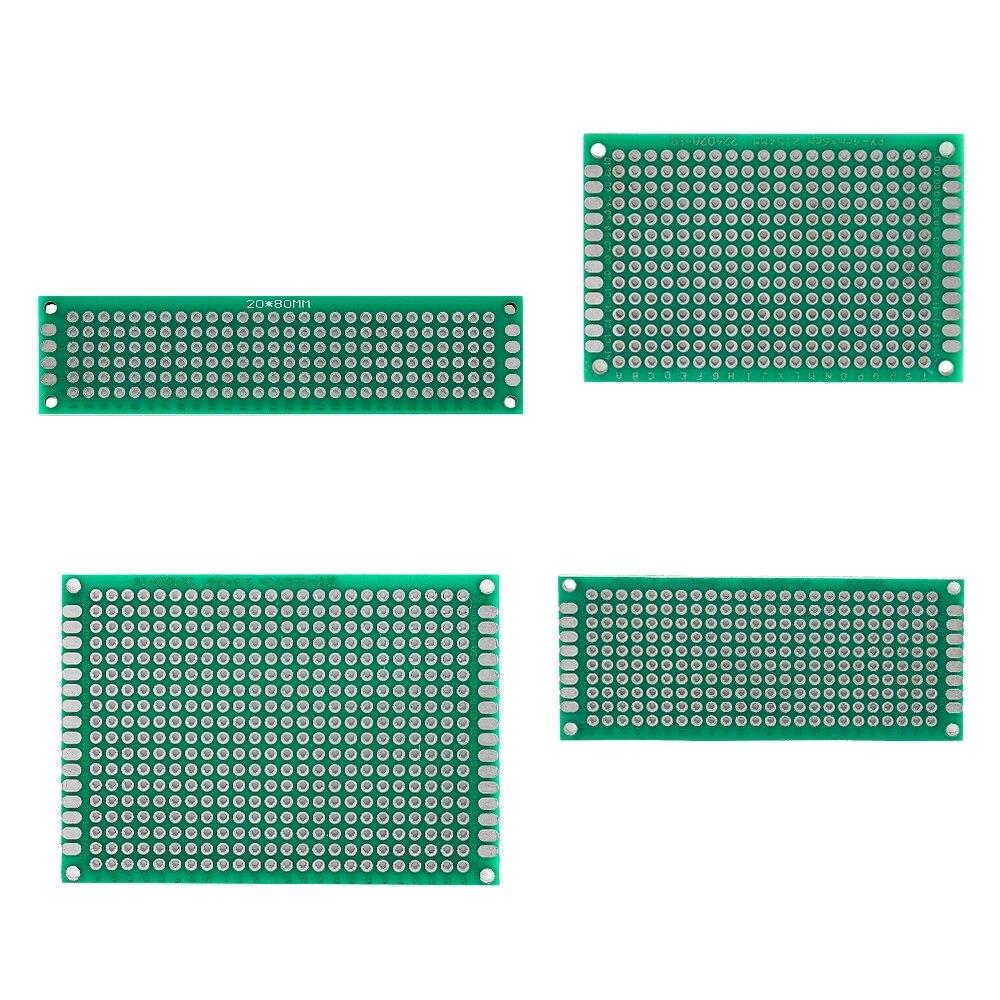 4PCS/Lot PCB Board Prototype Board Green Double Sided PCB DIY Electronic Kit 2x8cm 3x7cm 4x6cm 5x7cm Circuit Boards