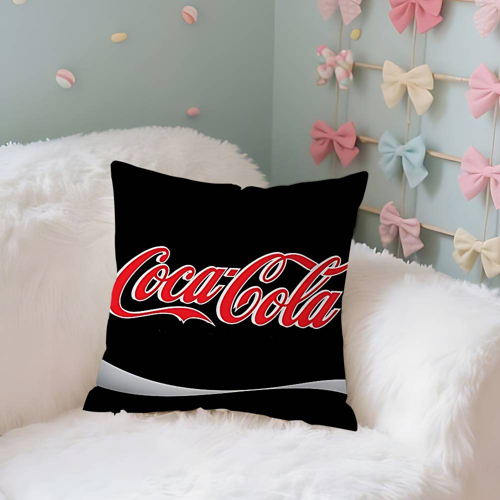 C-C-Mode Cola-Kasten Plüschstoff Weiche Kissenhülle Beidseitiger Druck Kissenbezug Haushaltsgeschenke