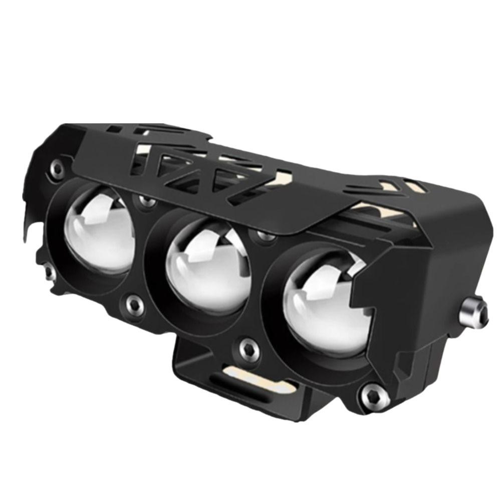 

3 Lens Motorcycle LED Spot Light Super Bright Mini Lens Headlight for Car Trucks SUV UTV 1Pc