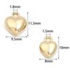 100pcs/lot Gold Color Heart Charms CCB Plastic Charm Beads For Jewelry Making DIY Bracelet Earring Necklace Pendant Accessories